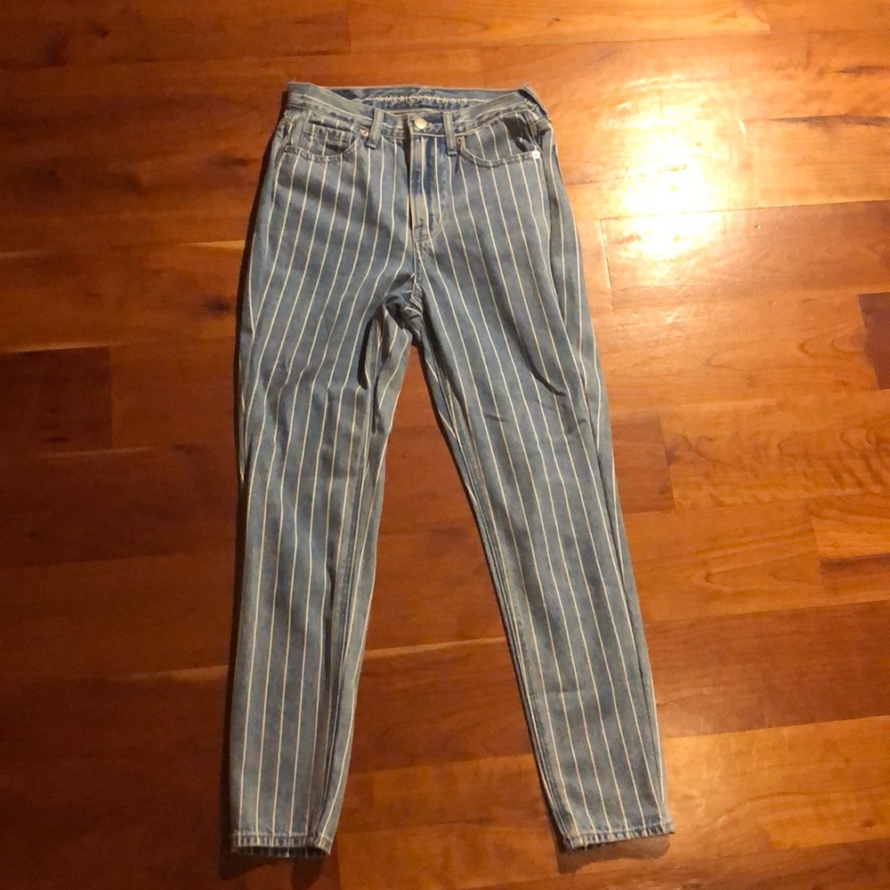 Striped AE Mom Jeans